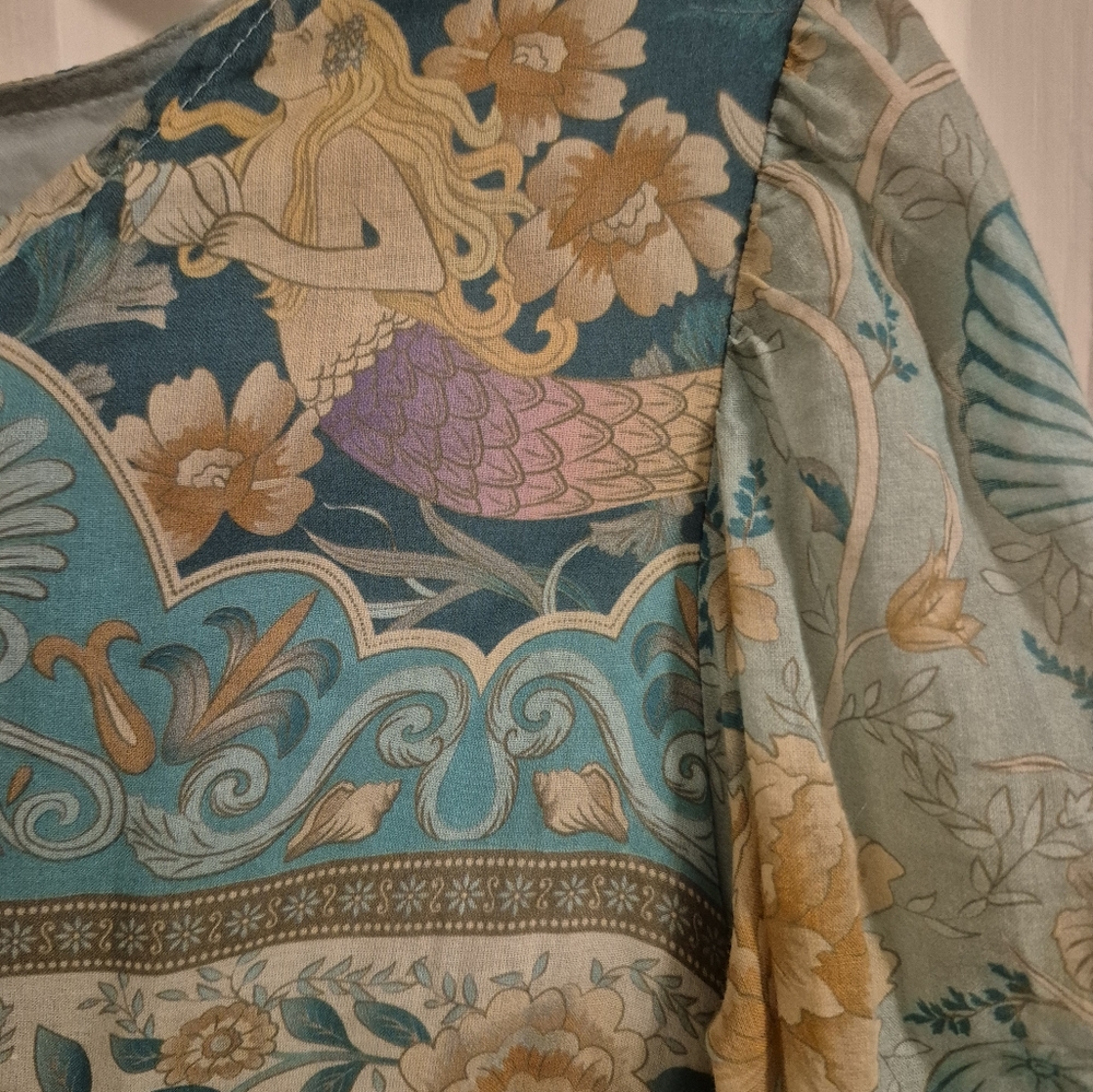 Spell And The Gypsy  Seashell Mermaid Boho Midi Dress Lined - Picture 12 of 16